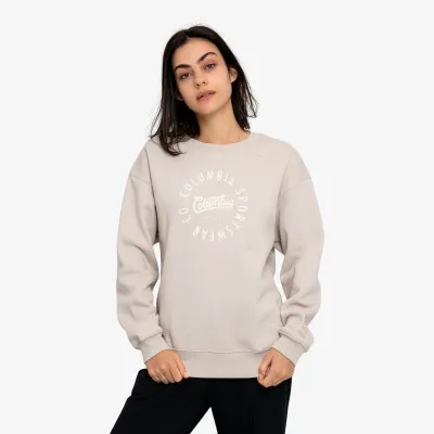 COLUMBIA DUKSERICA W Meridian Creek Crew-Dark Stone, Col 